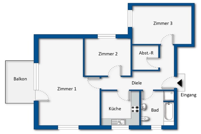 Grundriss - Wohnung